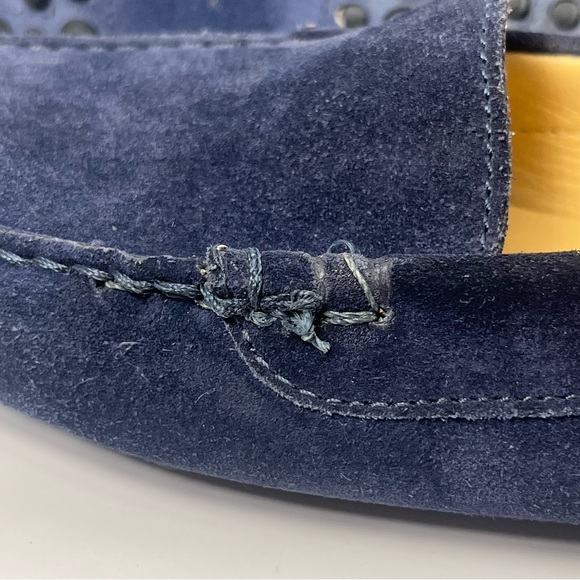 M. Gemi Felize Suede Leather Driving Loafers Navy Blue Suede Size 36 - Picture 7 of 9